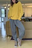 Conrad Batwing Ruffle Cuff Knit Dijon